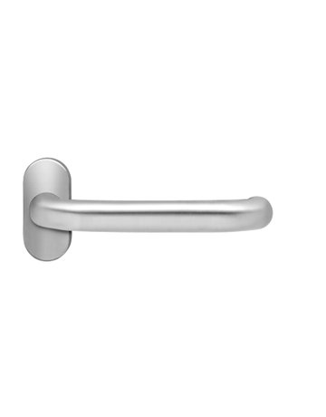 Rahmentürlochteil Borkum gekröpft Edelstahl matt für 8 und 9mm Stift oval - Karcher Design - 1