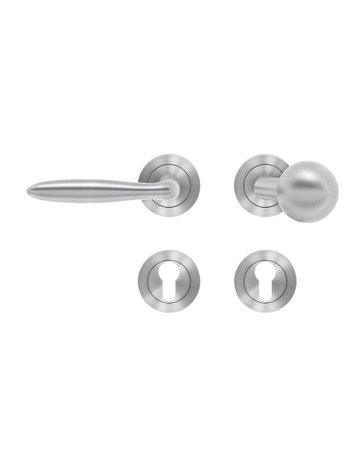 Wechsel-Rosettengarnitur Korfu ER24 PZ Edelstahl matt links TS 39-48mm - Karcher Design