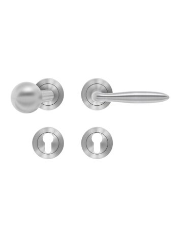 Wechsel-Rosettengarnitur Korfu ER24 PZ Edelstahl matt rechts TS 39-48mm - Karcher Design