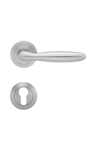 Drücker-Rosettengarnitur Korfu ER24 PZ Edelstahl matt TS 39-48mm - Karcher Design