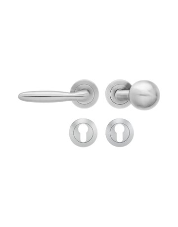 Wechsel-Rosettengarnitur Korfu ER24 PZ Edelstahl matt links TS 39-48mm - Karcher Design