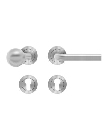 Wechsel-Rosettengarnitur Malta ER25 PZ Edelstahl matt rechts TS 39-48mm - Karcher Design
