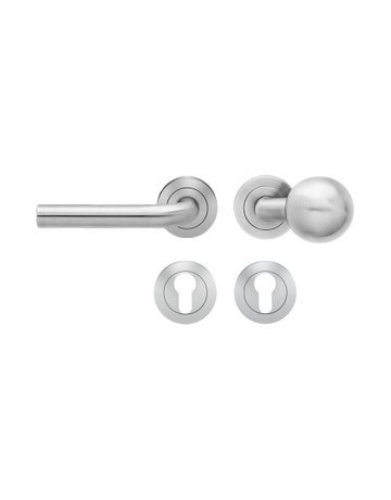 Wechsel-Rosettengarnitur Malta ER25 PZ Edelstahl matt links TS 39-48mm - Karcher Design