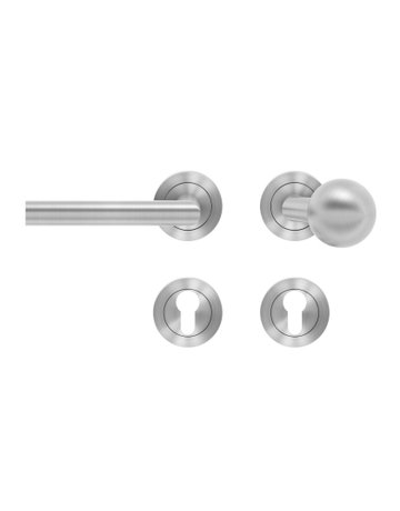 Wechsel-Rosettengarnitur Rhodos ER28 PZ Edelstahl matt links TS 39-48mm - Karcher Design
