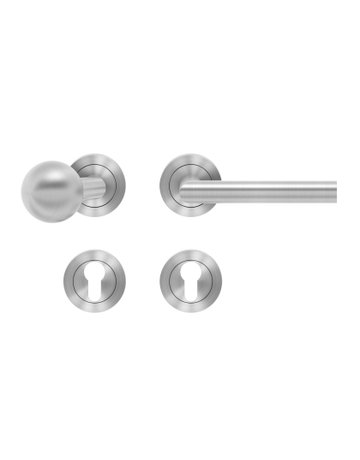 Wechsel-Rosettengarnitur Rhodos ER28 PZ Edelstahl matt rechts TS 39-48mm - Karcher Design