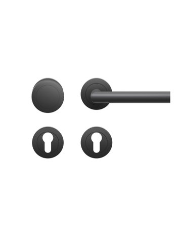 Wechsel-Rosettengarnitur Rhodos ER28 PZ Kosmos schwarz rechts TS 39-48mm - Karcher Design