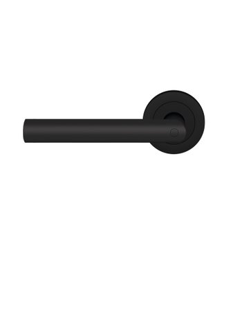 Drücker-Rosettengarnitur Rhodos ER28 DIN L ohne Schlüsselrosette Kosmos schwarz KD Basic TS 45mm