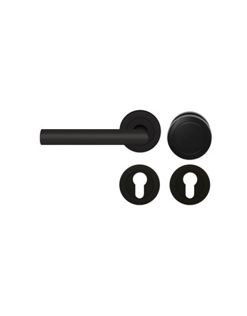 Wechsel-Rosettengarnitur Rhodos ER28 PZ Kosmos schwarz links TS 39-48mm - Karcher Design
