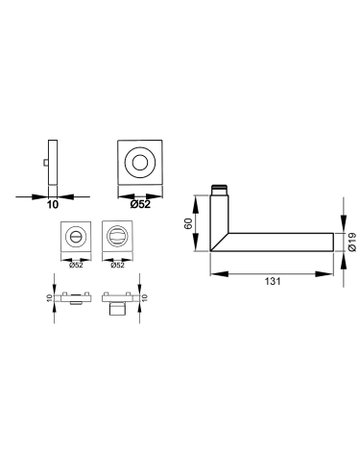 Rosettengarnitur Rhodos ER 28 Q - Karcher Design - 2