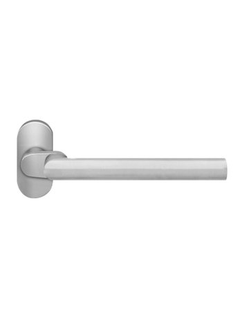 Rahmentürlocht. Rhodos gekröpft Edelstahl matt für 8 und 9mm Stift oval - Karcher Design