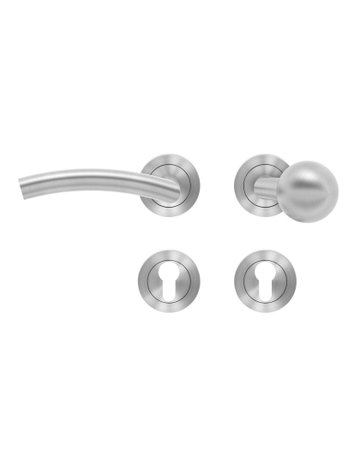 Wechsel-Rosettengarnitur Korsika ER30 PZ Edelstahl matt links TS 39-48mm - Karcher Design