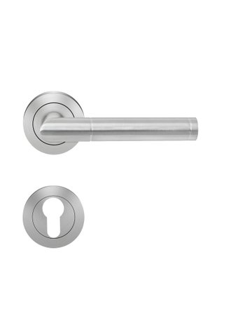 Drücker-Rosettengarnitur Rio Steel ER34 PZ Edelstahl matt TS 39-48mm - Karcher Design
