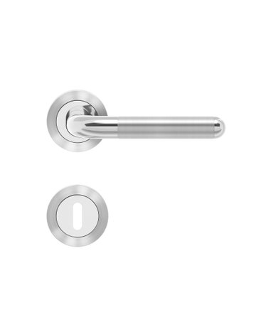 Drücker-Rosettengarnitur LignanoSteel ER35 BB Edelstahl poliert /matt TS 39-48mm - Karcher Design
