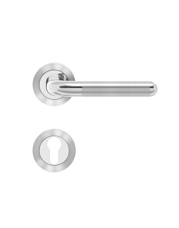 Drücker-Rosettengarnitur LignanoSteel ER35 PZ Edelstahl poliert /matt TS 39-48mm - Karcher Design