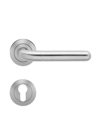 Drücker-Rosettengarnitur LignanoSteel ER35 PZ Edelstahl matt TS 39-48mm - Karcher Design