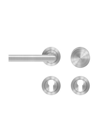 Wechsel-Rosettengarnitur Verona ER37 PZ Edelstahl matt links TS 39-48mm - Karcher Design