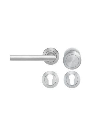 Wechsel-Rosettengarnitur Verona ER37 PZ Edelstahl matt links TS 39-48mm - Karcher Design