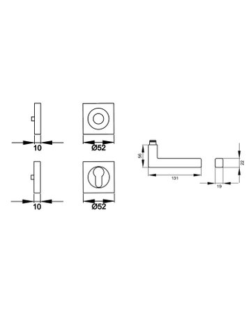 Rosettengarnitur Seattle ER 46 Q - Karcher Design - 3