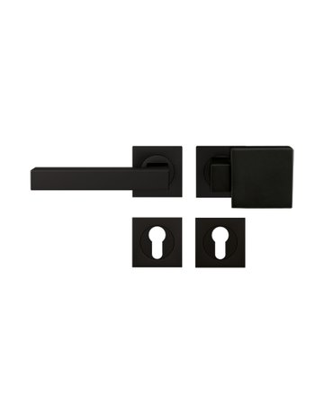 Wechsel-Rosettengarnitur Seattle ER46Q links PZ Kosmos schwarz TS 39-48mm - Karcher Design
