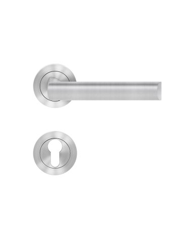 Drücker-Rosettengarnitur Paris ER55-PZ Edelstahl matt TS 38-48mm - Karcher Design
