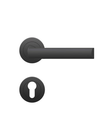 Drücker-Rosettengarnitur Paris ER55-PZ Kosmos schwarz TS 38-48mm - Karcher Design