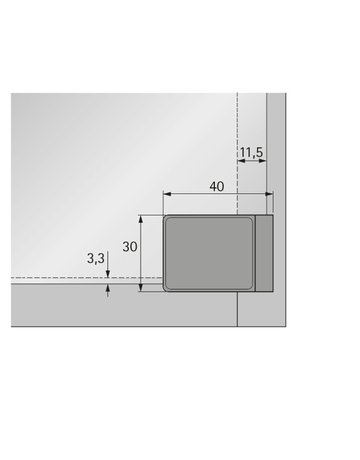 Glastürgriff - Hettich - 3