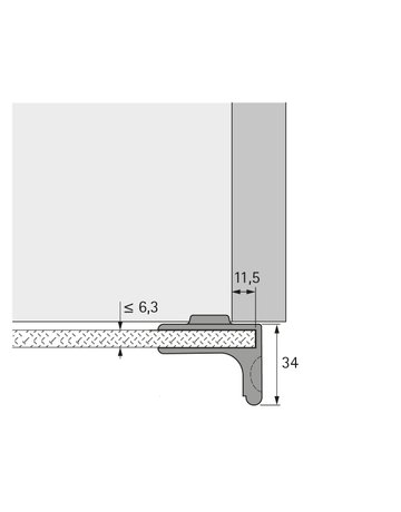 Glastürgriff - Hettich - 2
