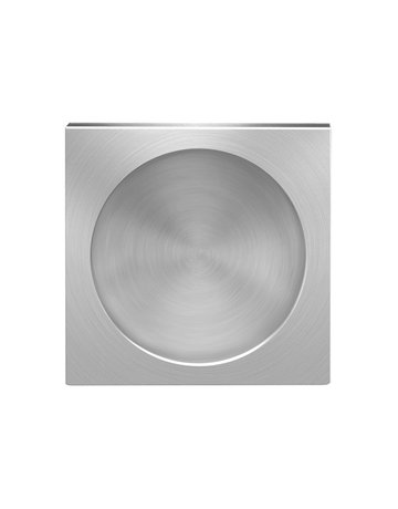 Schiebetürmuschel EZ1704Q ungelocht quadr. Edelstahl matt - Karcher Design - 2