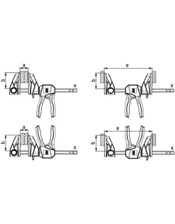 Einhandzwinge EZ360 Spannweite 360° drehbarer Griff - BESSEY - 6