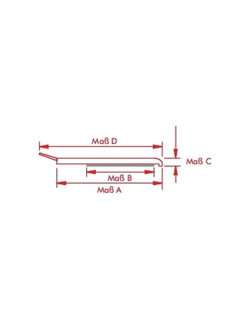 Flachleiste 1,0 mm SK mit Lippe Breite 30 mm - Topform - 3