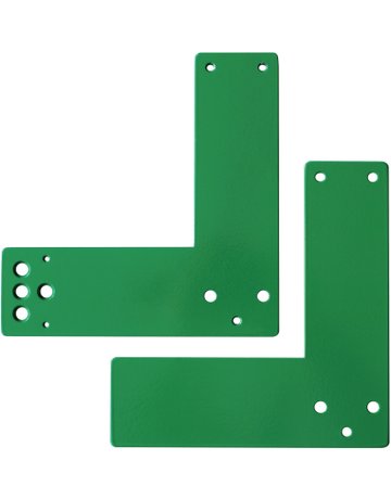 Montageplatte für EH-Türwächter® an Glasrahmentüren RAL 6029 - GfS - 1