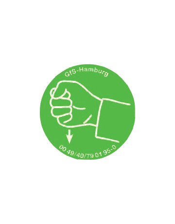Ersatzpiktogramm für die Fluchttürhauben Typ D2, E, F, K - GfS - 1