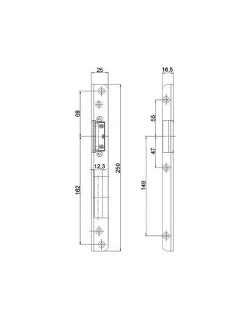 GU Winkelschließblech ferguard 20mm Sbl/25x16,5x3/172/250/AT/NL10 - GU - 2