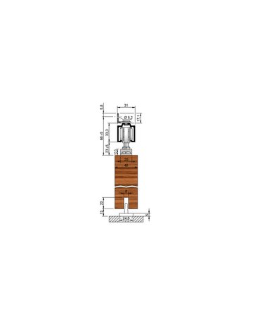 HELM MK-L 80 H109 Schiebegarnitur Holz - HELM - 3