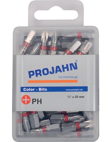 1/4" markierter Bit Phillips Nr 1. 50er Pack L25 mm - PROJAHN