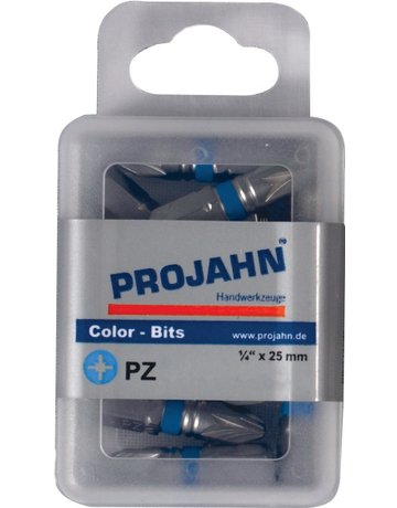 1/4" markierter Bit Pozidriv Nr 1. 10er Pack L25 mm - PROJAHN