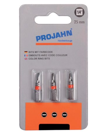 1/4" markierter Bit Schlitz 5mm 3er Pack L25 mm - PROJAHN - 1