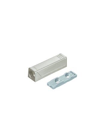 Tip On Adapterplatte für Türen nickel gerade, für Kurzversion (20/17mm) - Blum - 1