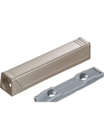 Tip On Adapterplatte für Türen nickel gerade, für Langversion (20/32mm) - Blum - 1