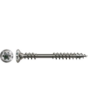 SPAX, Fassadenschraube, Linsensenkkopf, T-STAR plus, 4CUT, Fixiergew., Edelstahl A2 - SPAX - 7