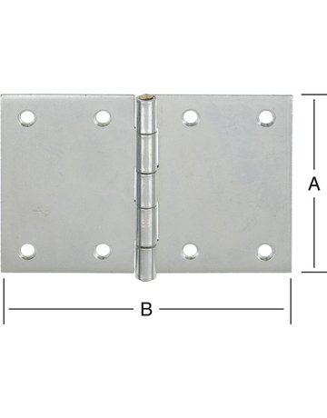 Ger.breites Scharnier 80X120mm, Est (V2A) - VORMANN
