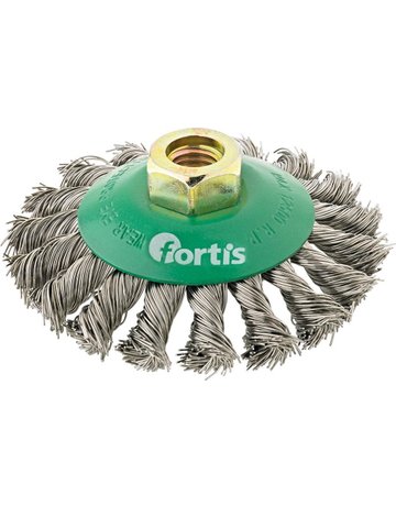 Kegelbürste Edelstahl 100mm gezopft FORTIS - 1