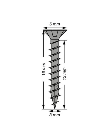 Universalschrauben schwarz VG T-Star plus 3,0 x 16 mm - SPAX