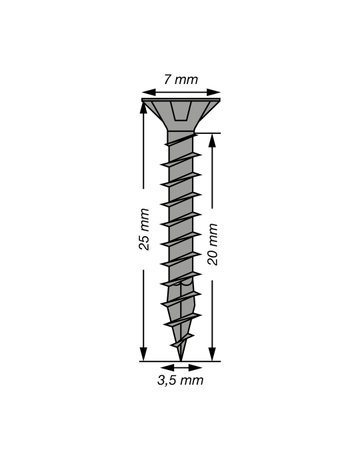 Senkmultikopf T-Star plus 3,5x25 mm T20 VG schwarz verzinkt - SPAX