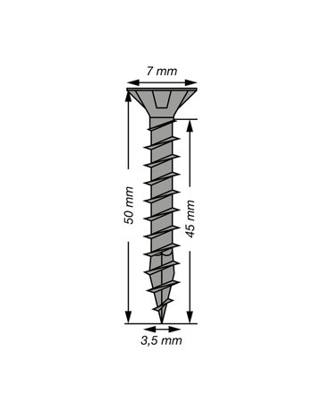 Senkmultikopf T-Star plus 3,5x50 mm T20 VG schwarz verzinkt - SPAX