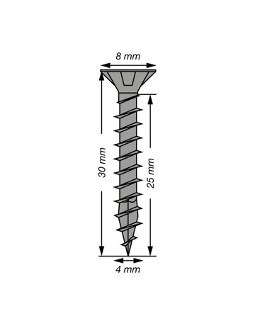 Universalschrauben schwarz VG T-Star plus 4,0 x 30 mm - SPAX