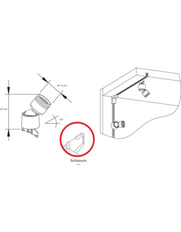 Mini Stromschienen LED 1,5W WT - Topform - 2