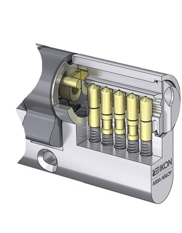 Profil-Doppelzylinder P031 Not- und Gefahrenfunktion Mmv je 3 Schl. BL=27/40 mm Code Z4114035 - Ikon - 2