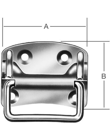Kistengriff,für Koffer L92mm,B80mm,Edelstahl - GAH - 1