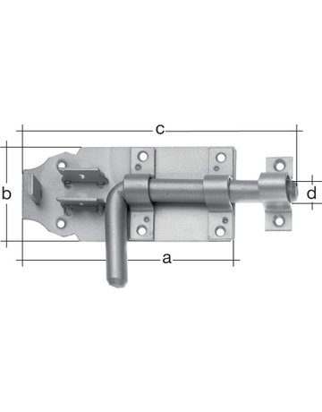 Bolzenriegel 164/K3Z/160 mm - Alberts - 1